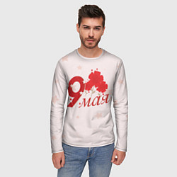 Лонгслив мужской 9 мая со звездами, цвет: 3D-принт — фото 2