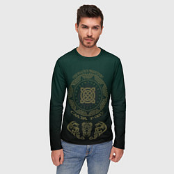 Лонгслив мужской Слава роду - через века идут славяне, цвет: 3D-принт — фото 2