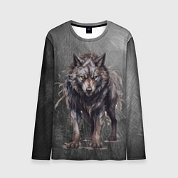 Мужской лонгслив The fierce wolf