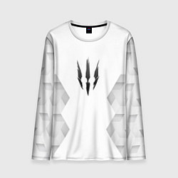 Лонгслив мужской The Witcher white poly, цвет: 3D-принт