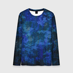 Мужской лонгслив Абстракция - blue uniform camouflage