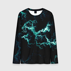 Мужской лонгслив Lightning light blue glow
