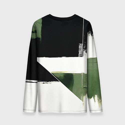 Мужской лонгслив Футбол на фоне брызг красок / 3D-принт – фото 2