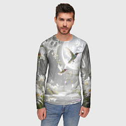 Лонгслив мужской Сказочные птички, цвет: 3D-принт — фото 2