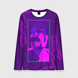 Лонгслив мужской Anime girl neon, цвет: 3D-принт