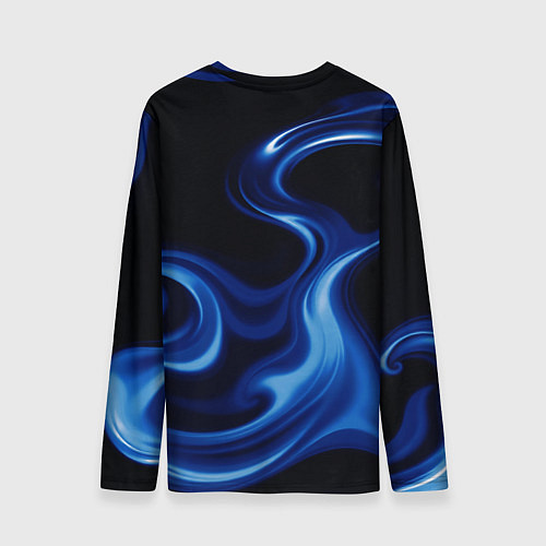 Мужской лонгслив Color blue smoke / 3D-принт – фото 2