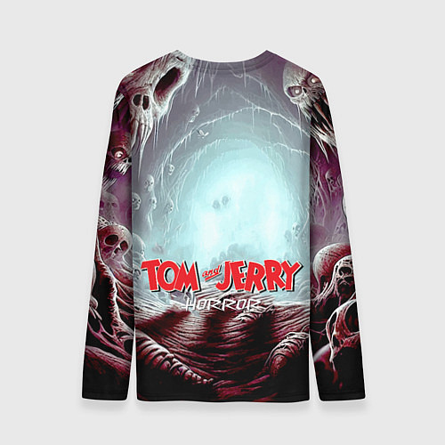 Мужской лонгслив Том и Джерри в пещере ужасов - хэллоуин / 3D-принт – фото 2