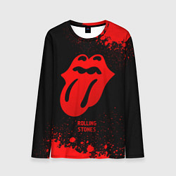 Лонгслив мужской Rolling Stones - red gradient, цвет: 3D-принт