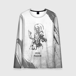 Мужской лонгслив Iron Maiden - white gradient