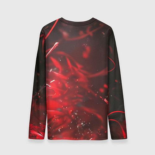 Мужской лонгслив Брюнетка в красной краске / 3D-принт – фото 2