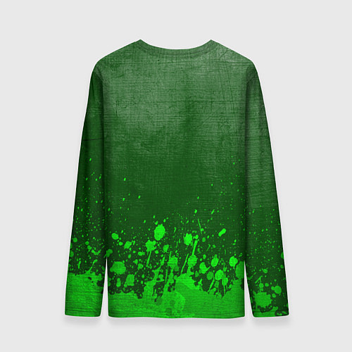 Мужской лонгслив Behemoth - green gradient посередине / 3D-принт – фото 2