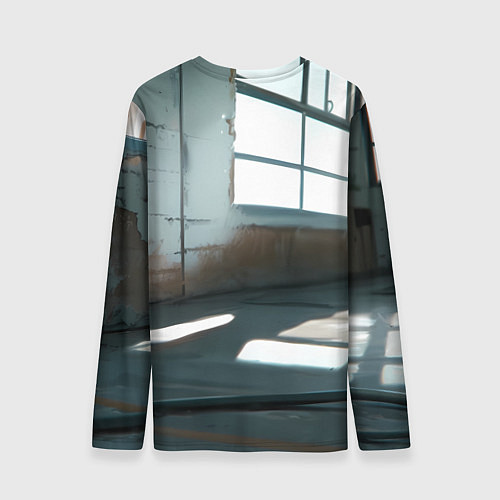 Мужской лонгслив Блондинка лежит у окна / 3D-принт – фото 2