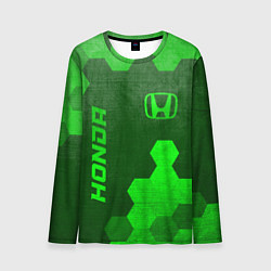 Лонгслив мужской Honda - green gradient вертикально, цвет: 3D-принт