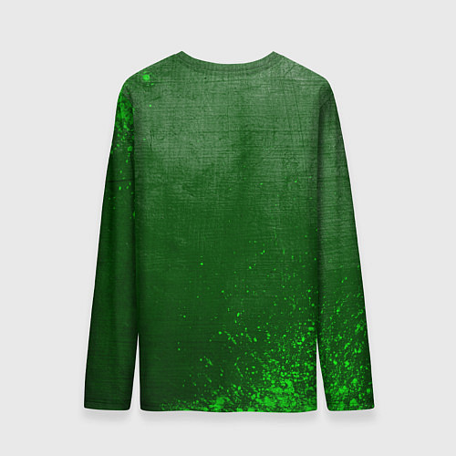 Мужской лонгслив Exeed - green gradient / 3D-принт – фото 2