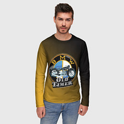 Лонгслив мужской Ретро мотоцикл BMW, цвет: 3D-принт — фото 2