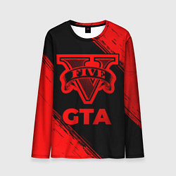 Лонгслив мужской GTA - red gradient, цвет: 3D-принт