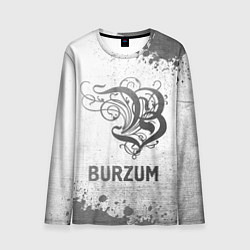 Мужской лонгслив Burzum - white gradient