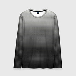 Лонгслив мужской Градиент металлический тёмно-серый, цвет: 3D-принт
