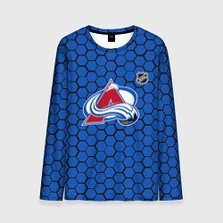 Лонгслив мужской Колорадо Эвеланш - синие соты, цвет: 3D-принт