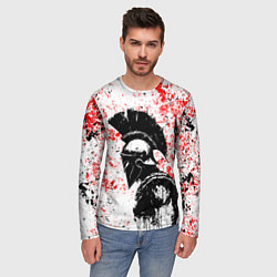 Лонгслив мужской Воин Спарты, цвет: 3D-принт — фото 2