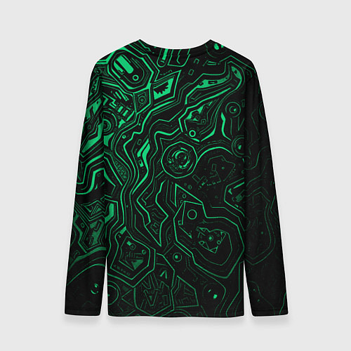 Мужской лонгслив Японский кибернетический Они / 3D-принт – фото 2