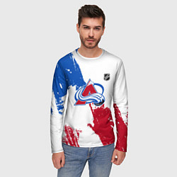 Лонгслив мужской Колорадо Эвеланш - брызги красок, цвет: 3D-принт — фото 2