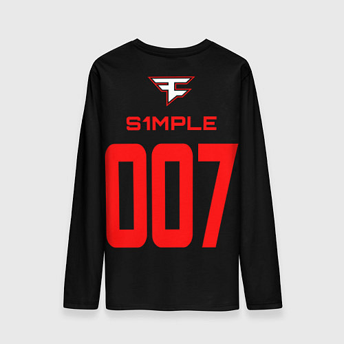 Мужской лонгслив FaZe Clan - S1mple 007 / 3D-принт – фото 2