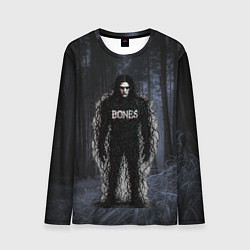Лонгслив мужской Bones в стиле ужасов, цвет: 3D-принт