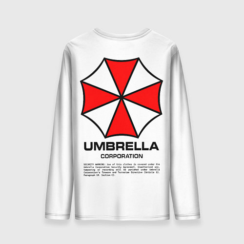 Мужской лонгслив Umbrella protokol - white / 3D-принт – фото 2