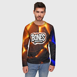 Лонгслив мужской Bones лого в уличном стиле, цвет: 3D-принт — фото 2