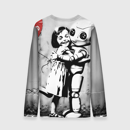 Мужской лонгслив ИИ и девочка с красным шариком / 3D-принт – фото 2