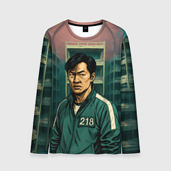 Мужской лонгслив Игрок 218 из Игры в кальмара