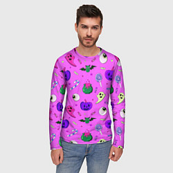 Лонгслив мужской Halloween pink, цвет: 3D-принт — фото 2
