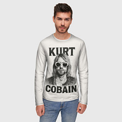 Лонгслив мужской Kurt Cobain - grunge-art, цвет: 3D-принт — фото 2