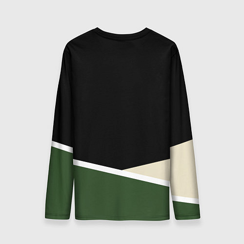 Мужской лонгслив Милуоки Бакс - линии / 3D-принт – фото 2