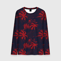 Лонгслив мужской Palm black red, цвет: 3D-принт