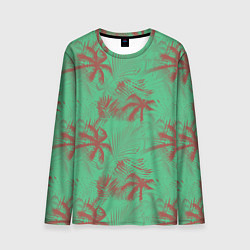Мужской лонгслив Palm brown turquoise