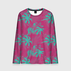 Мужской лонгслив Palm pink light blue