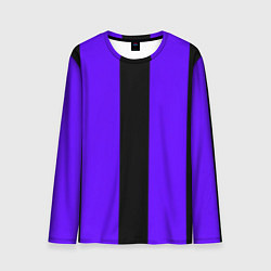 Лонгслив мужской Color purple black stripes, цвет: 3D-принт