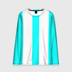 Мужской лонгслив Color light blue white lines