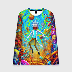 Мужской лонгслив Кошмарный сон Рика Санчеса - нейроарт фантазия