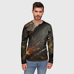 Лонгслив мужской Искры метала под камуфляжем, цвет: 3D-принт — фото 2