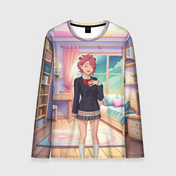 Лонгслив мужской Дандадан Сиратори Айра смущается, цвет: 3D-принт