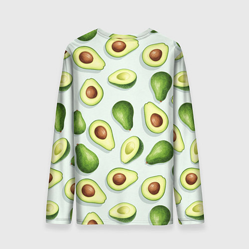 Мужской лонгслив Авокадо - паттерн / 3D-принт – фото 2