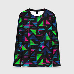 Лонгслив мужской Геометрия глитч, цвет: 3D-принт
