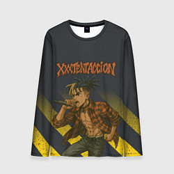 Мужской лонгслив XXXTentacion с микрофоном в аниме стиле