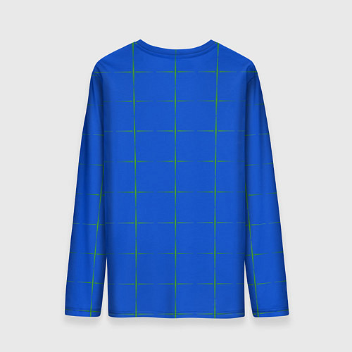 Мужской лонгслив Color blue stripes / 3D-принт – фото 2