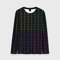 Лонгслив мужской Color black multicolored stripes, цвет: 3D-принт