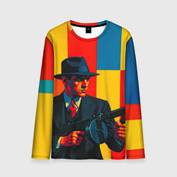 Лонгслив мужской Гангстер поп-арт, цвет: 3D-принт