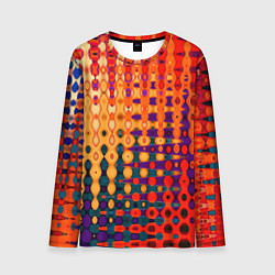 Лонгслив мужской Красно-жёлтый абстракция, цвет: 3D-принт